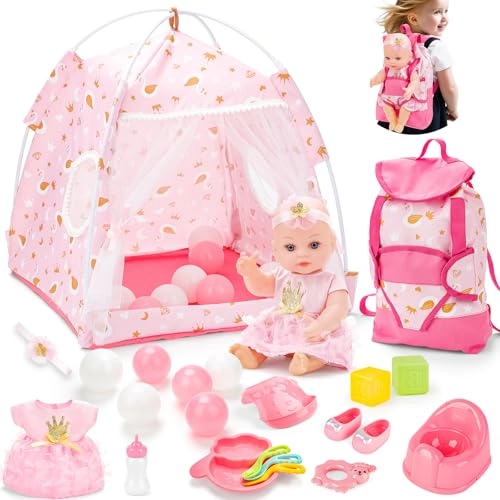 Baby Doll Play Set - 30 cm Plastic pink Ages 3+