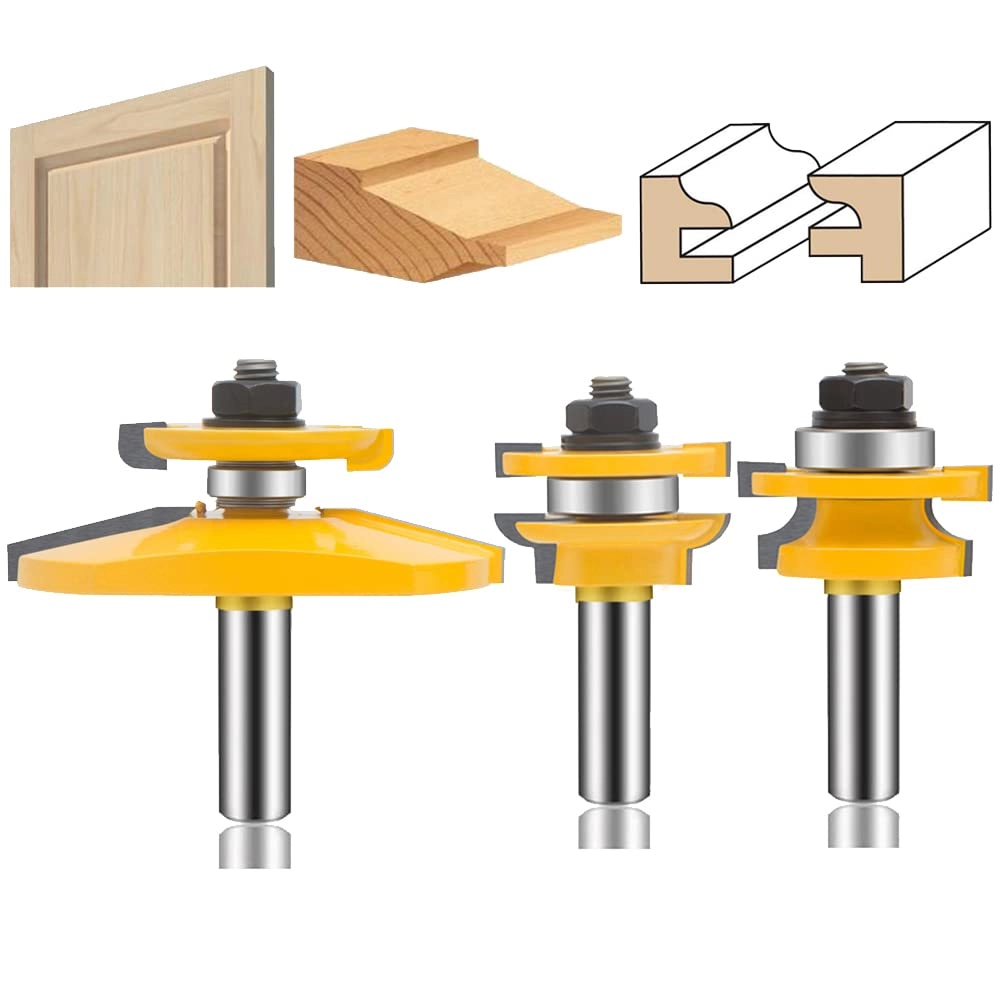 LEATBUY-TECH Router Bit Set - 1/2-Inch 3 PCS