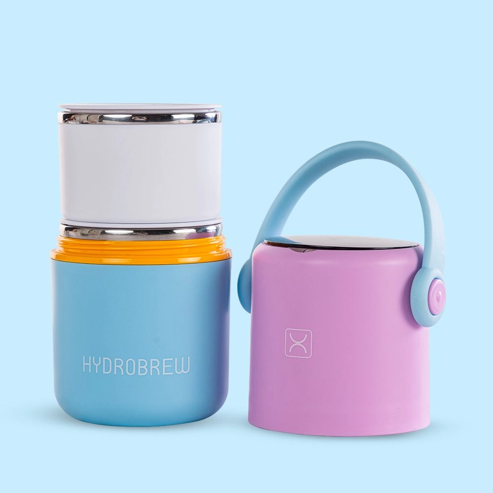 Double Decker SS Lunch Box - Sage And Amber 0.82L