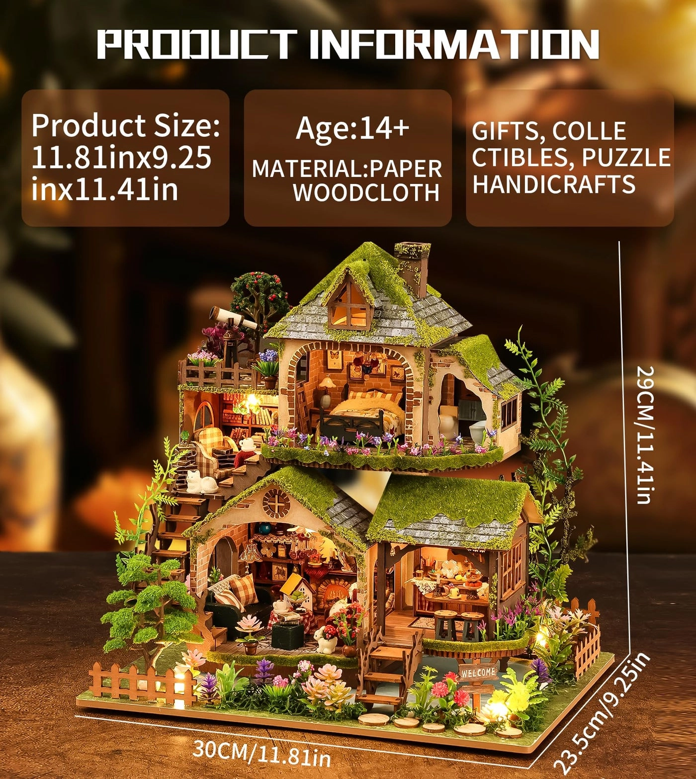 Miniature Book Nook - Forest