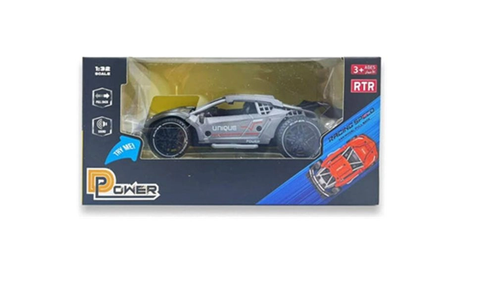 Pull Back Die Cast Car - 1:32 With Sound Gray