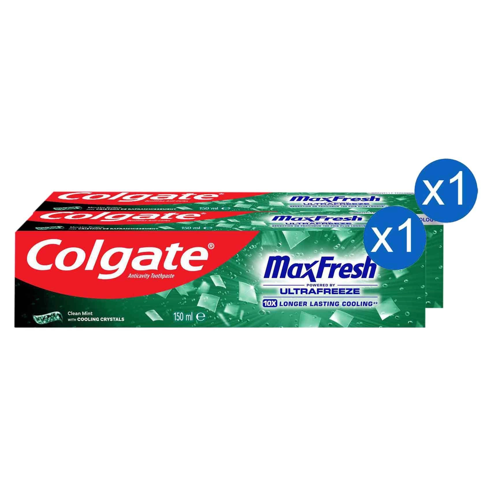 Colgate Max Fresh Clean Mint Toothpaste 150mlx2 Pack