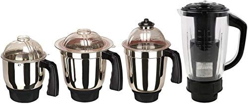 Set of 4 Mixer Jar - 3 Stainless Steel 1 Juicer