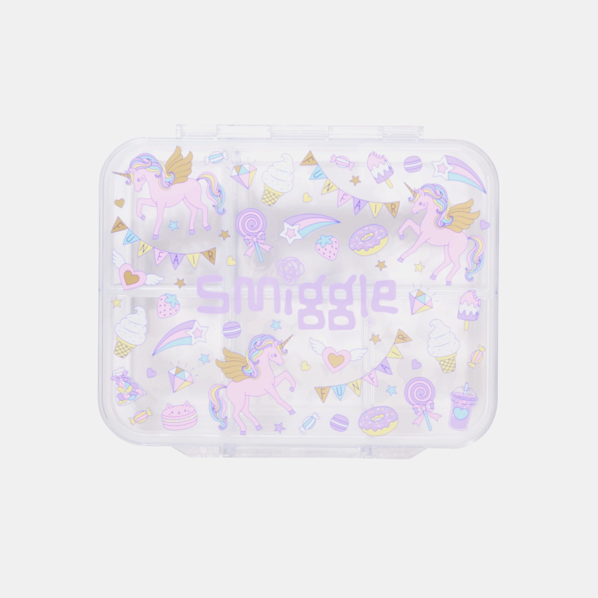 Smiggle See Me Bento Lunchbox - Fun Fair 1.370L