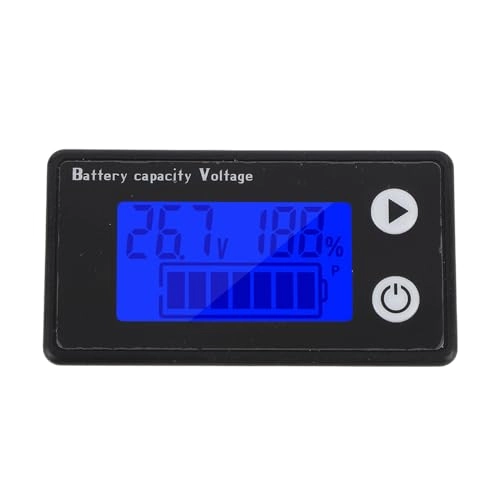 Battery Monitor - 10-100V LCD Voltage Temperature Indicator