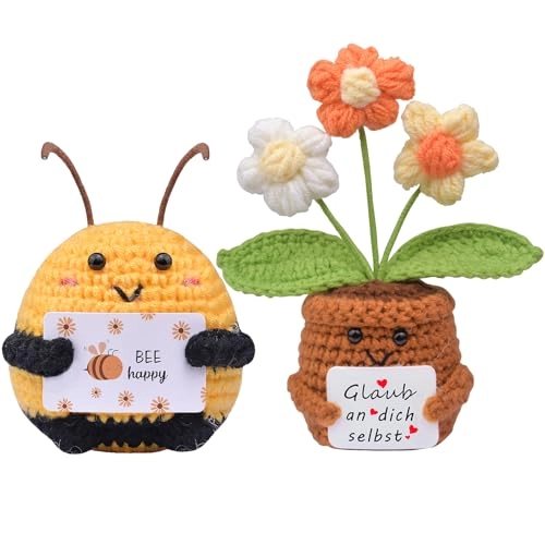 Pocket Hug Bee 8.5 cm + Sunflowers Lucky Charm 15 cm
