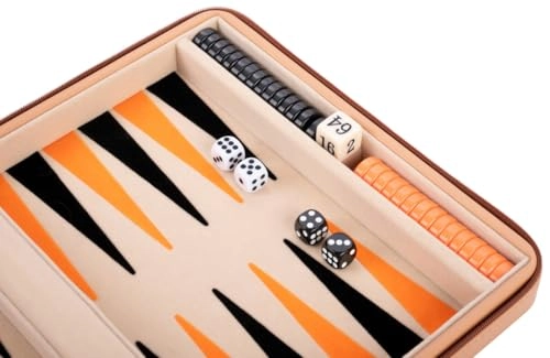 Travel Bag Backgammon - Faux Leather