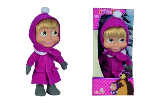 MASHA Soft Bodied Doll - 23CM Winter Dress Ages 3+