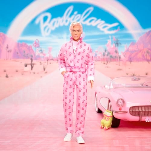 Ken Doll - Platinum Blonde Hair Pink Jumpsuit