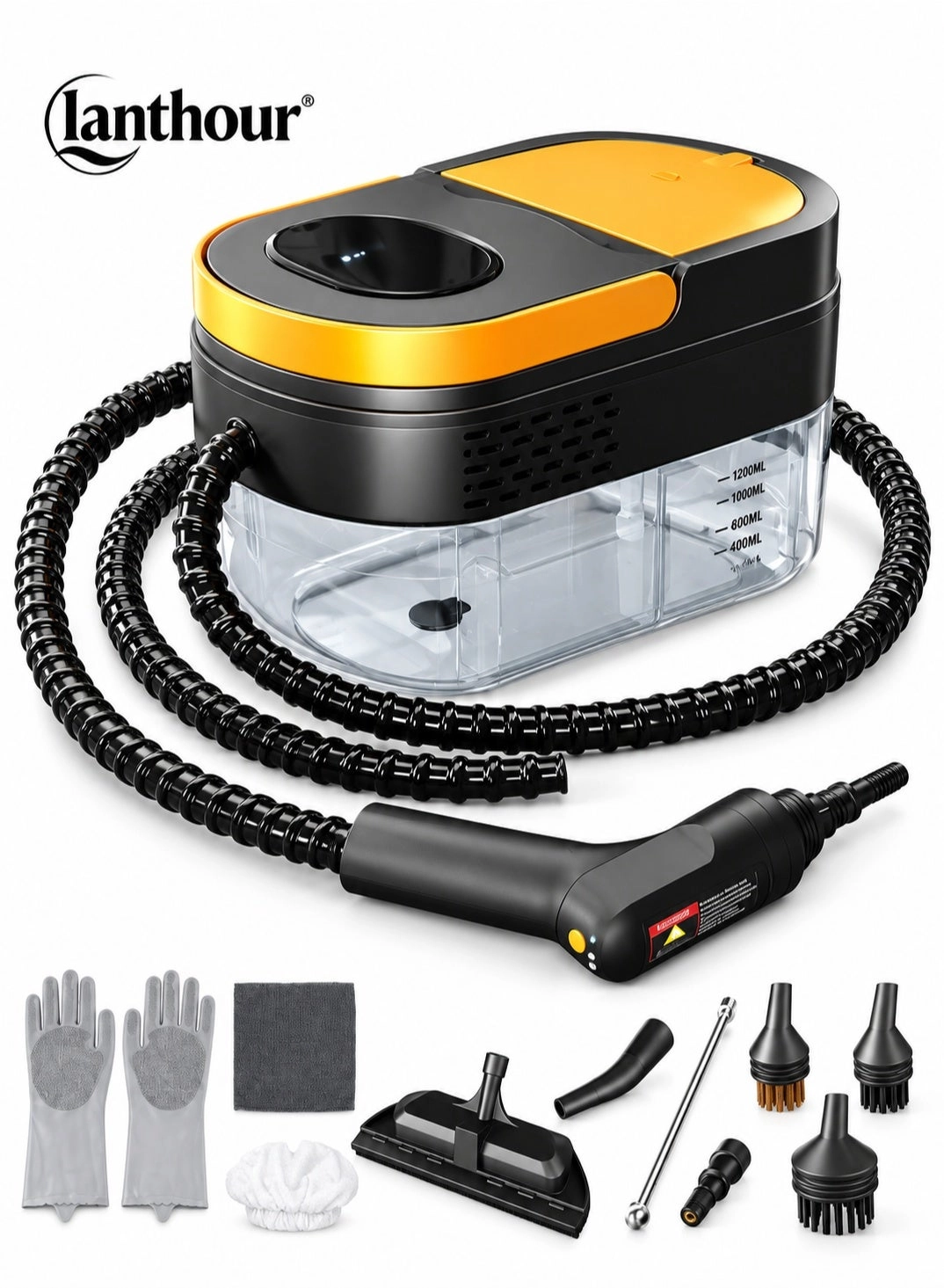 lanthour Handheld Steam Cleaner - 3 bar 1.69L