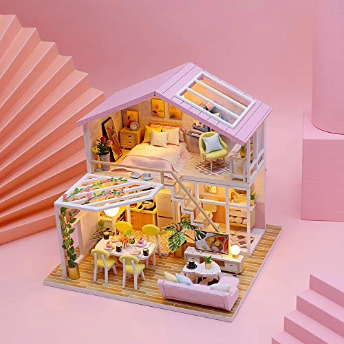 DIY Miniature Dollhouse Kit - Tiny House 1:24