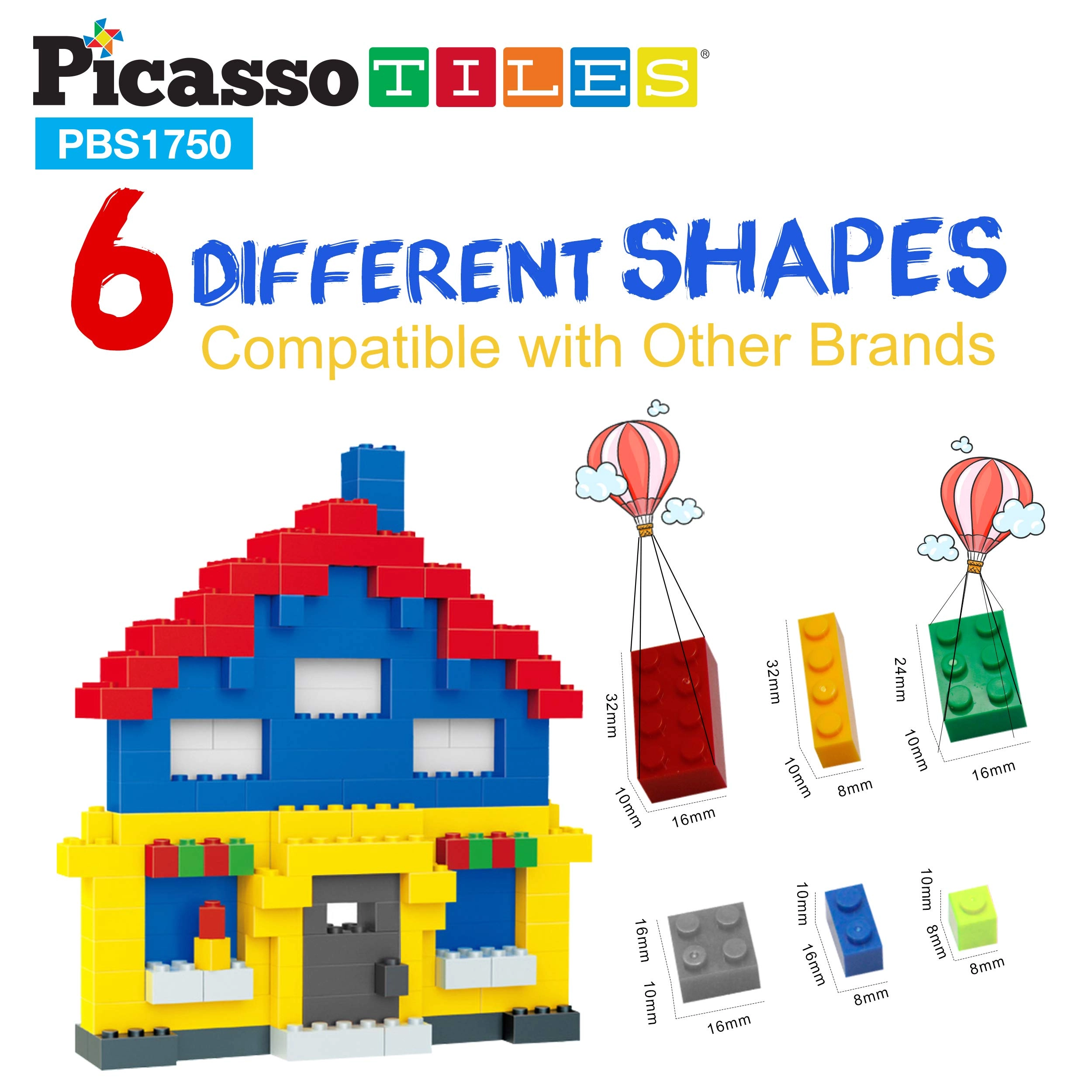 Building Block Tiles - 1750pcs