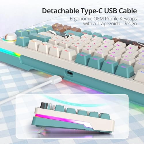 Retro Typewriter Mechanical Keyboard - Wired
