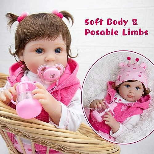Reborn Baby Doll - 22 inch Vinyl Girl Ages 3+