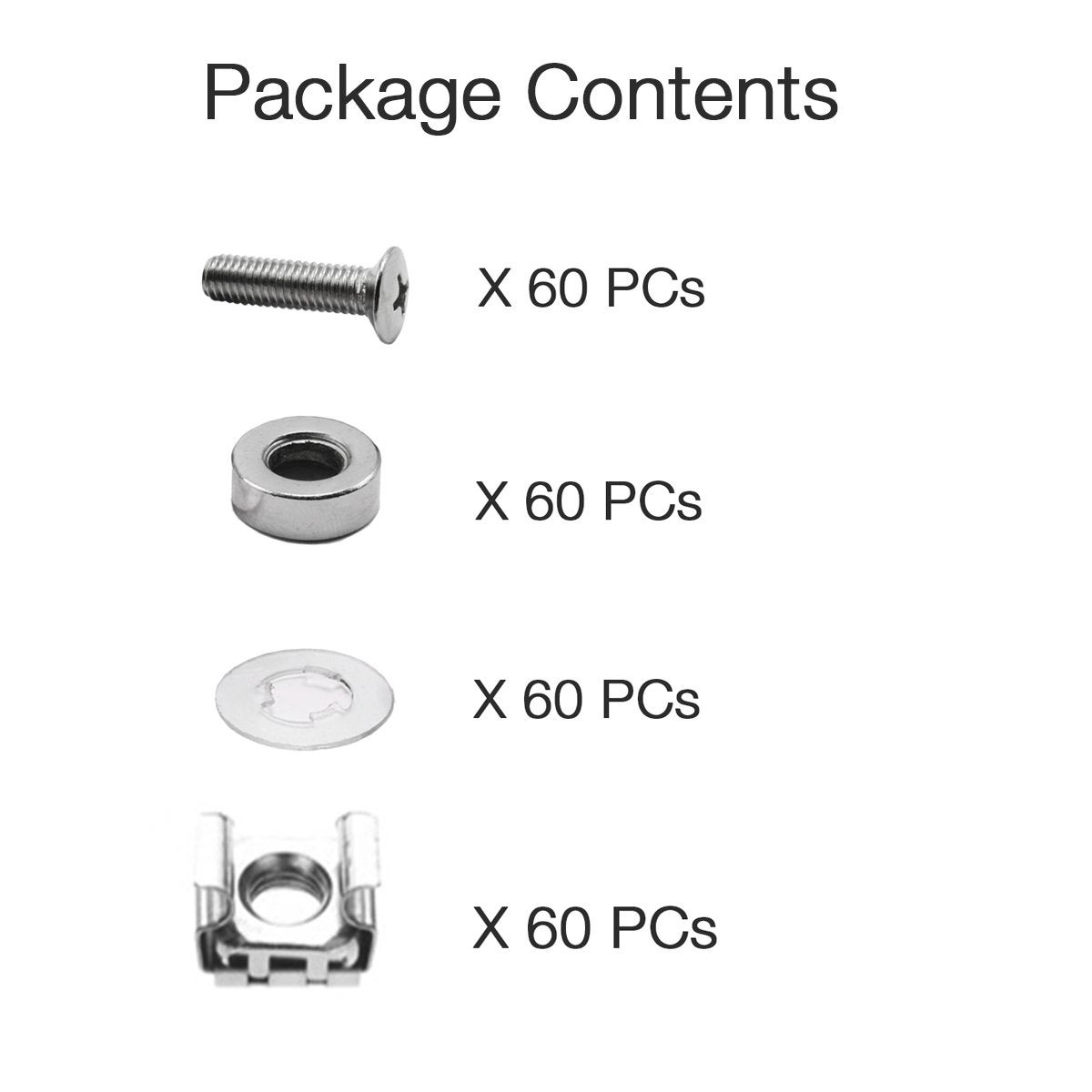 Screws and Cage Nuts - 16mm M6