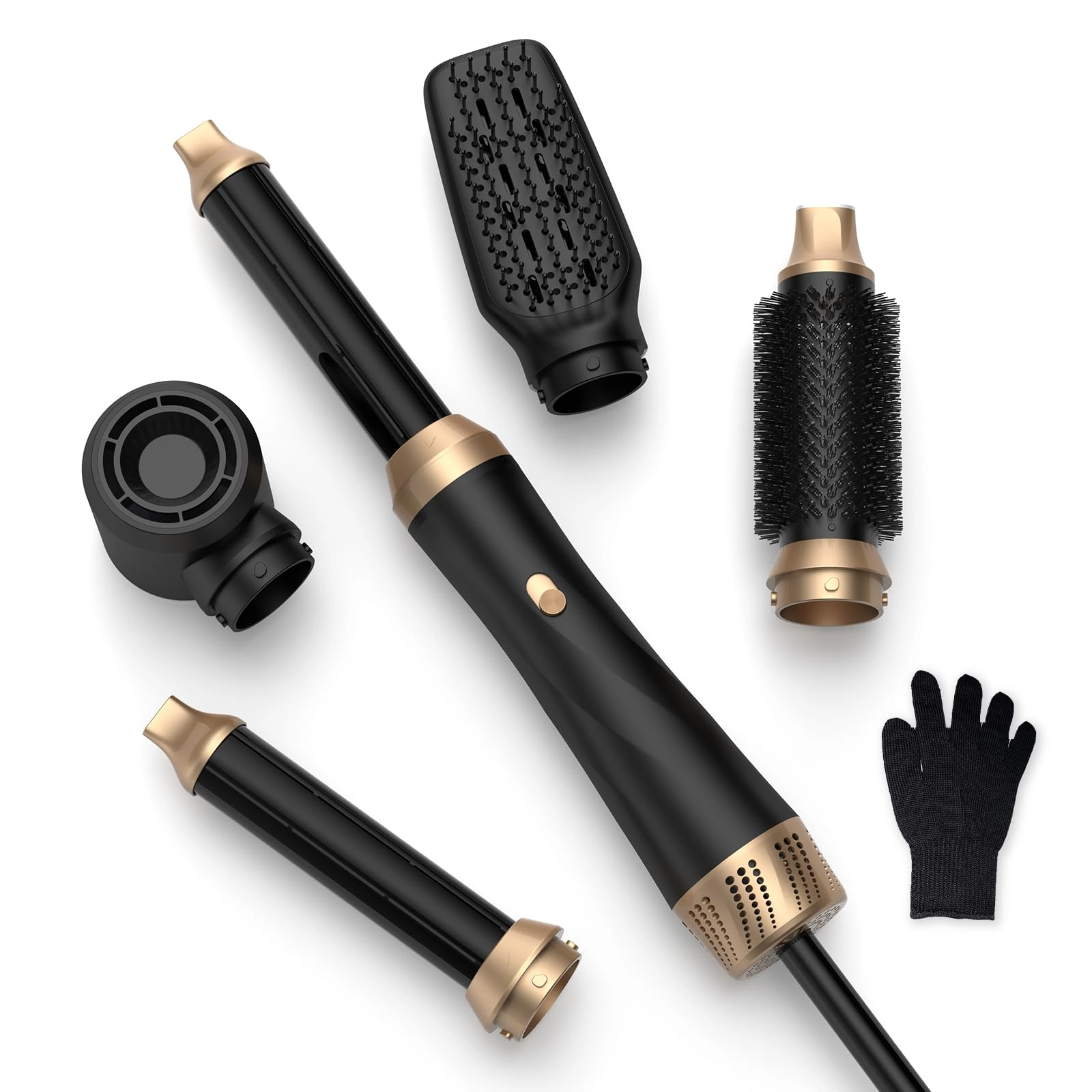 trylater Blow Dryer Brush - 7 in One Dark Green 1000 watts