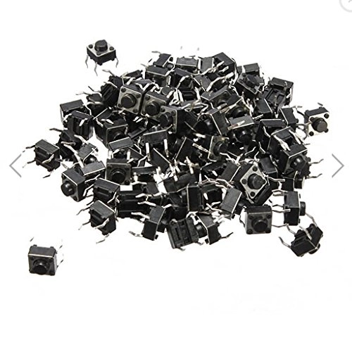 Miniature Micro Momentary Tactile Push Button Switch - 100 pcs
