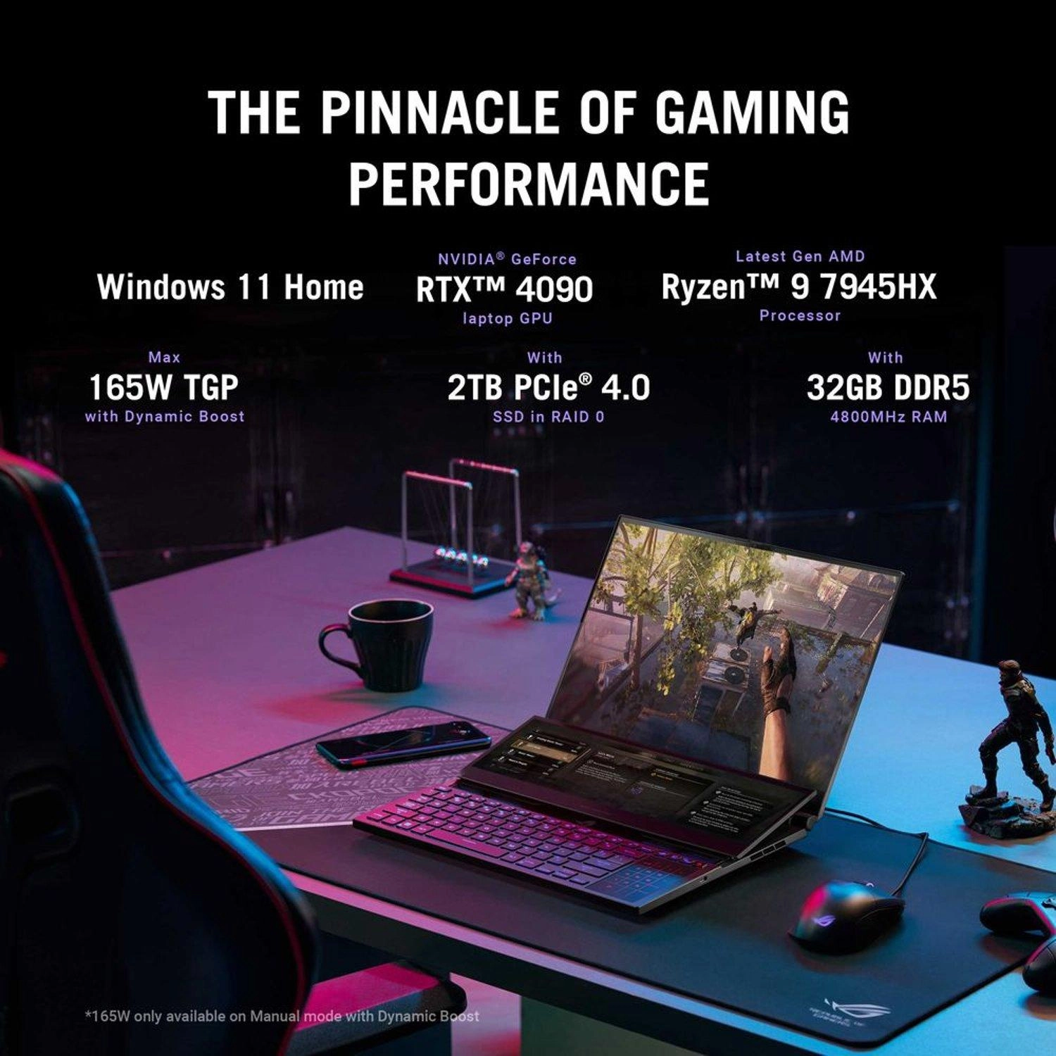 ROG Zephyrus Duo 16 GX650PY-NM048W - 16'' Ryzen 9-7945HX 32GB DDR5 2TB SSD