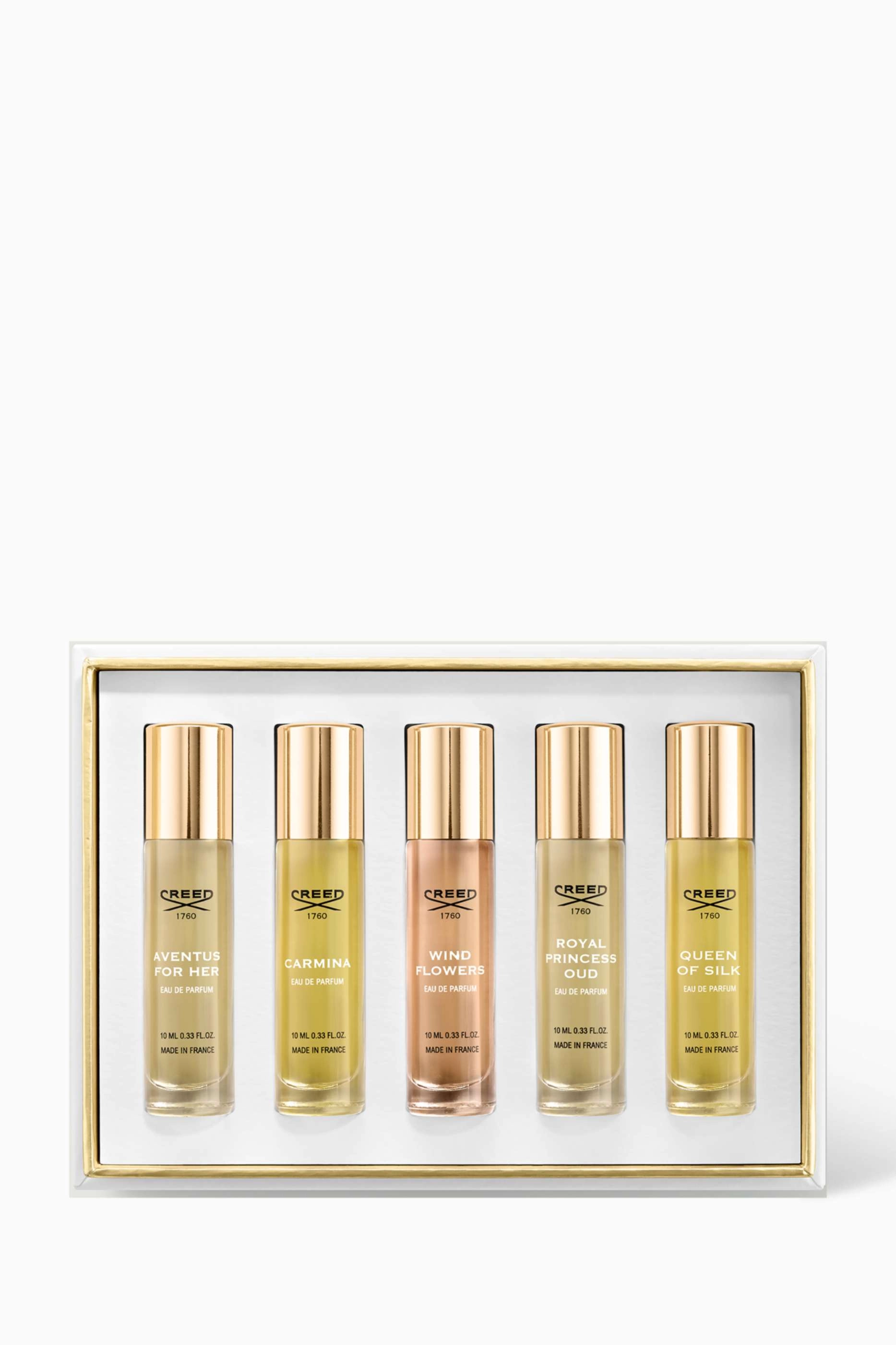 Aventus For Her - 10ml + Carmina - 10ml + Wind Flowers - 10ml + Royal Princess Oud - 10ml + Queen of Silk - 10ml