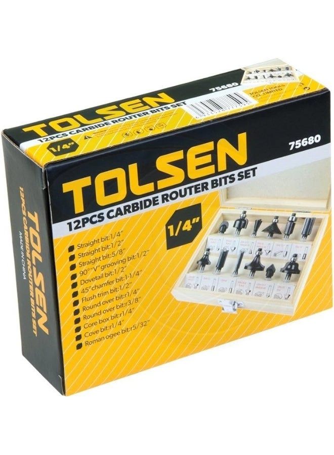 Router Bit Set - 10, 12, 16, 18, 20, 25mm 12Pcs