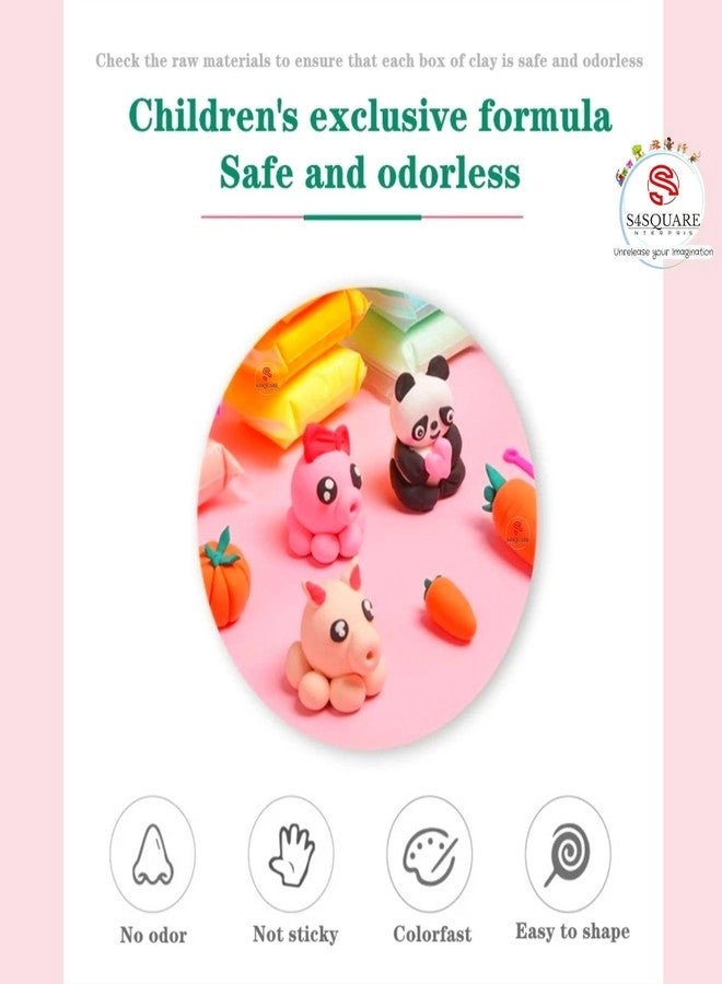 Children's Soft Fluffy Foam Clay - 12 pcs 3 Modelling Tools