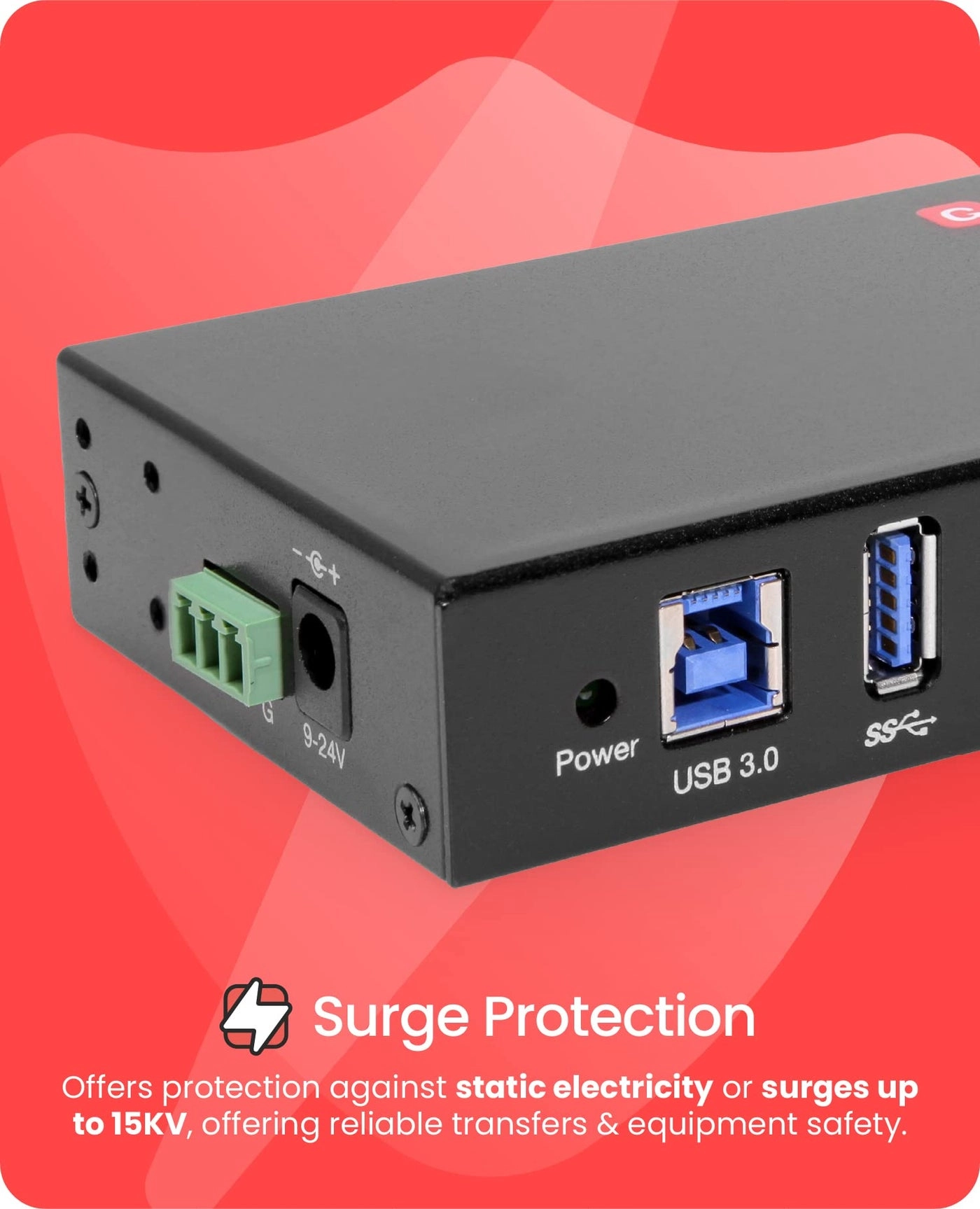 7 Port USB 3.0 Hub - Compatible with Windows 7/8/10/11, MacOS & Linux