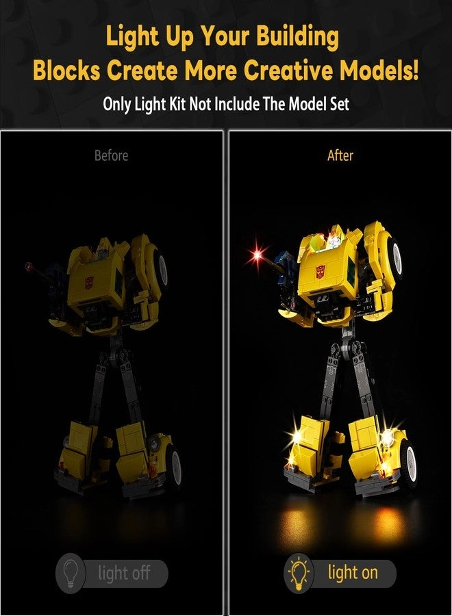 LED Light Kit - Compatible with Bumblebee Robot 10338 Building Blocks Lights Only (Model Not Included)