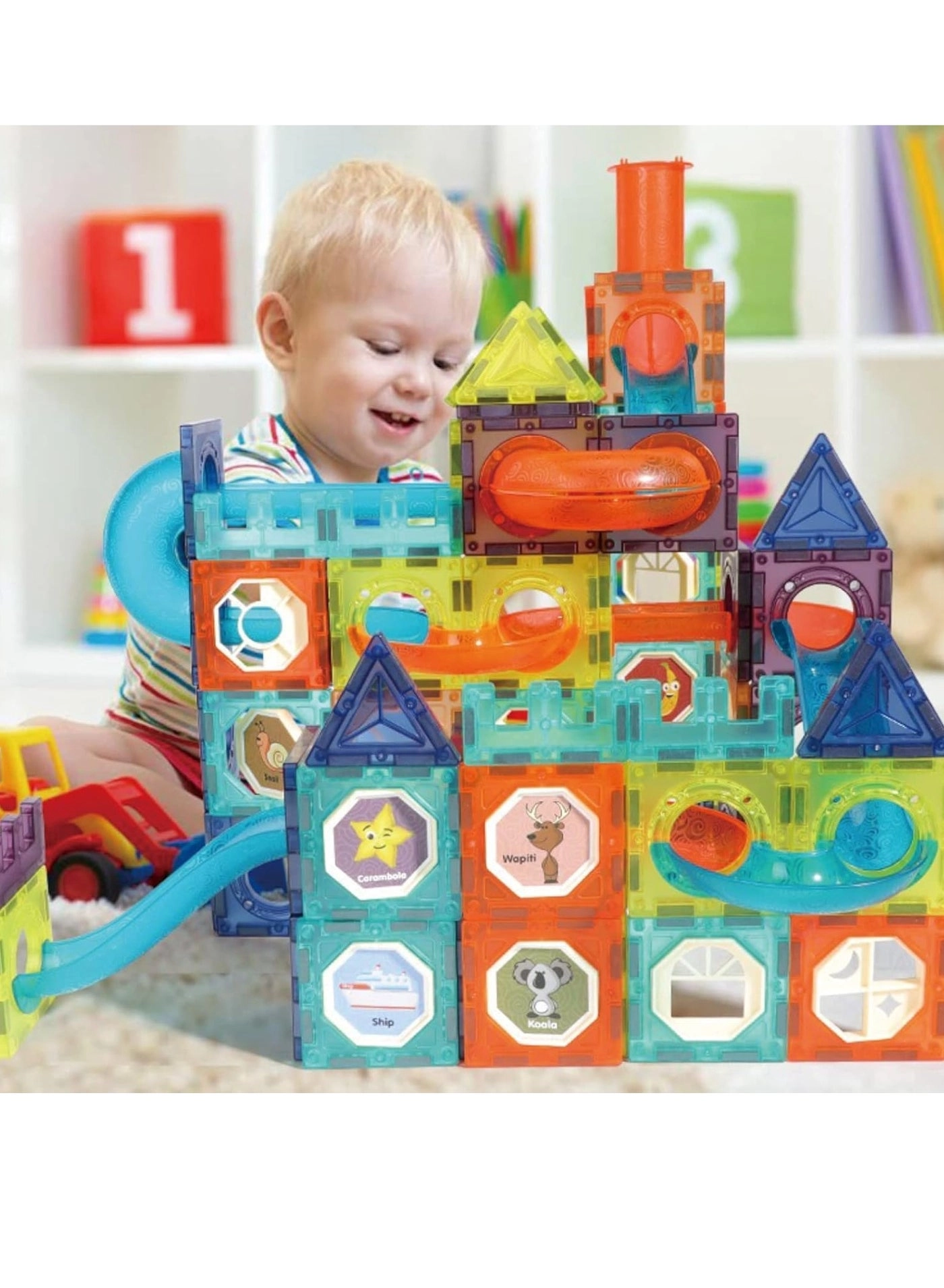 Light Magnetic Tiles - 49pcs