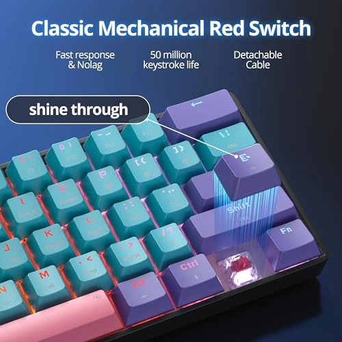 60% Wireless Mechanical Keyboard -  Wired/Wireless