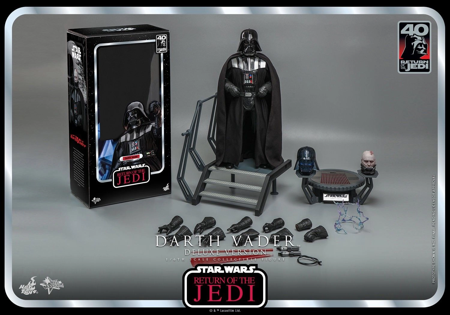 Darth Vader RETURN OF THE JEDI 40th Anniversary (Deluxe Edition) Action Figure - Sixth Scale