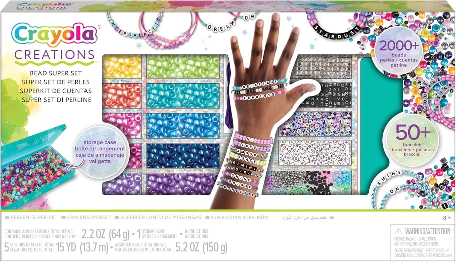 Creations Personalized Bracelet Making Kit - 2000+ beads 8+