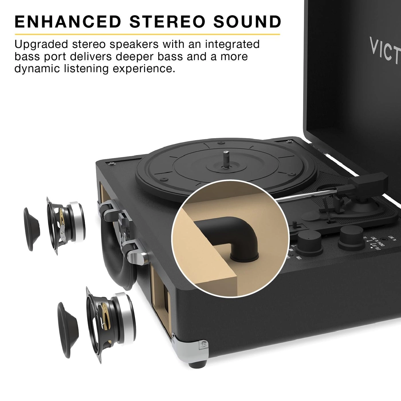 Journey II - Bluetooth Suitcase 3-Speed Turntable