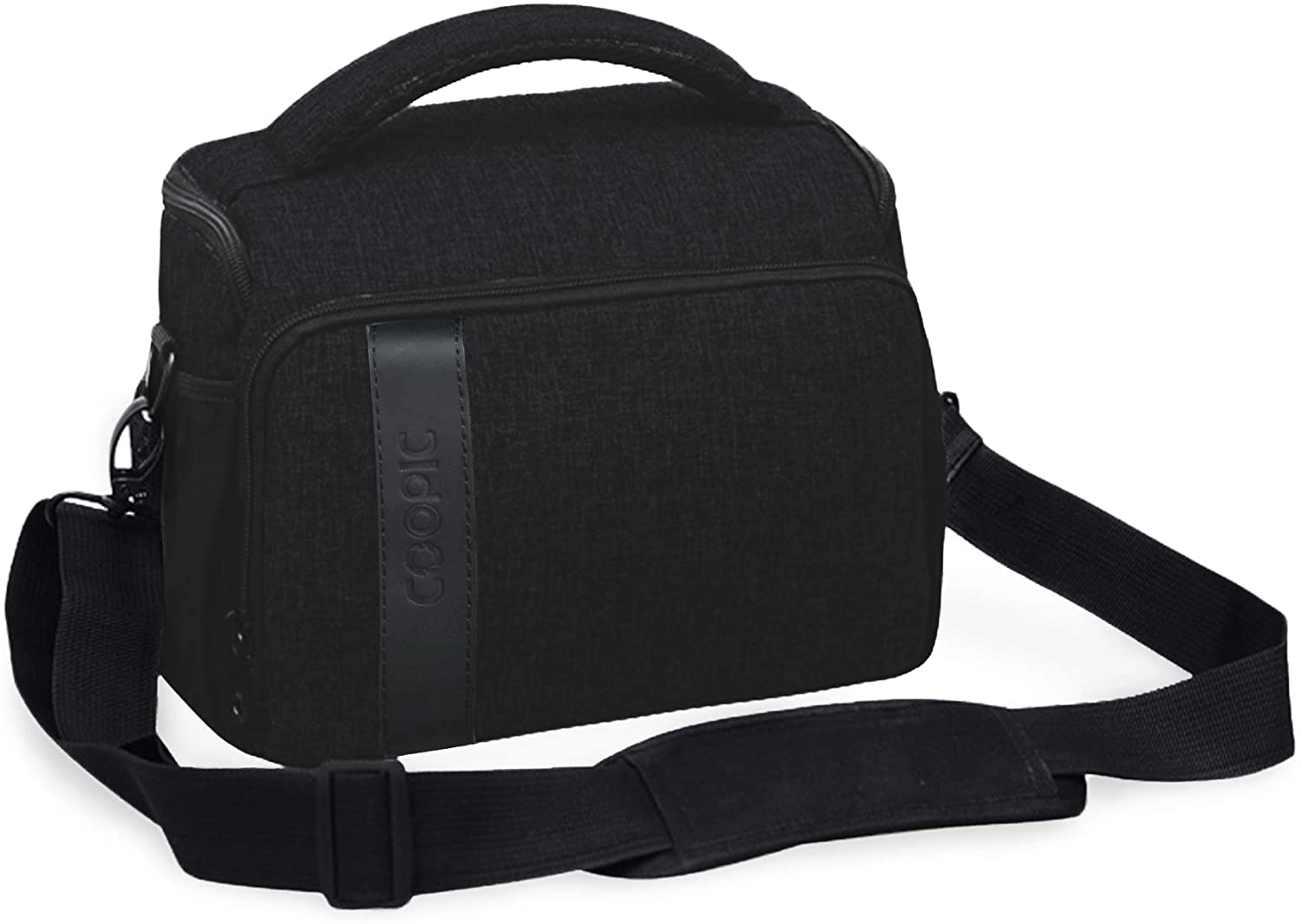 Bl-26 - Black Messenger Canvas DSLR Camera Bag