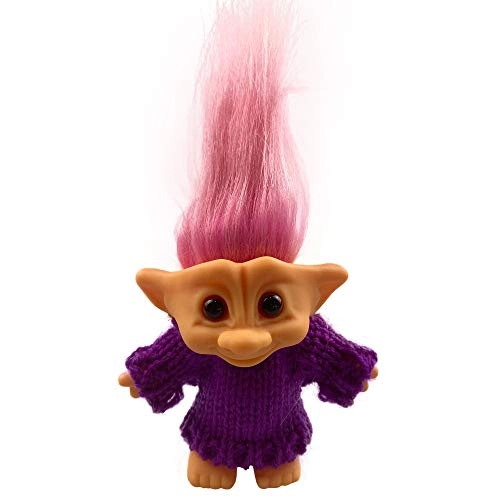 Lucky Troll Doll - 7.5in Wool Black