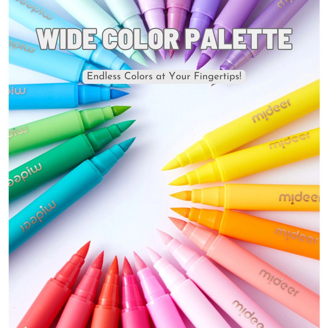 Round Nib Acrylic Markers - Multi Colour Round Nib