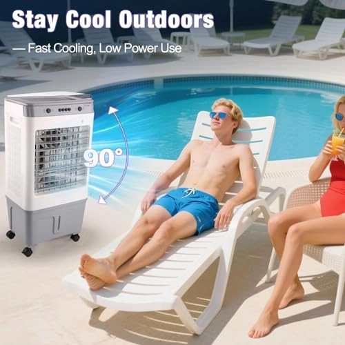 Portable Air Conditioner - 5000m³/h 120°Oscillation 35L