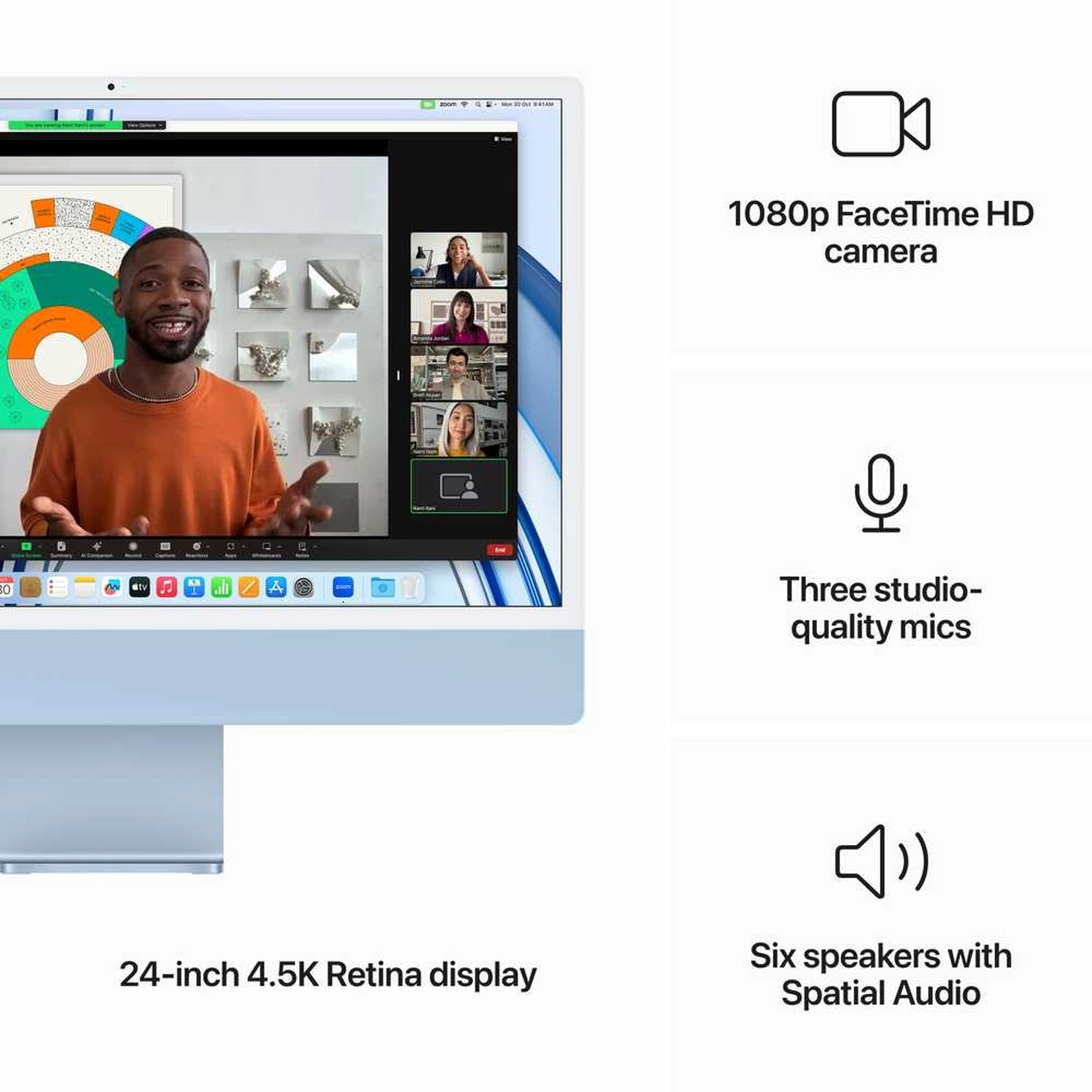 iMac 24-inch M3 8‑core CPU, 8‑core GPU, 256GB SSD