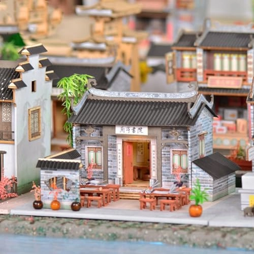 3D Wooden Puzzle Bookshelf Insert - Library of Books 1:24