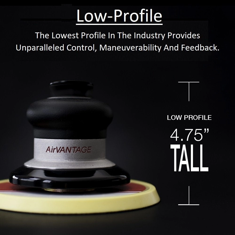 Random Orbital Air Sander - Industrial Grade Non-Vacuum 1/4 in. NPT Air Inlet