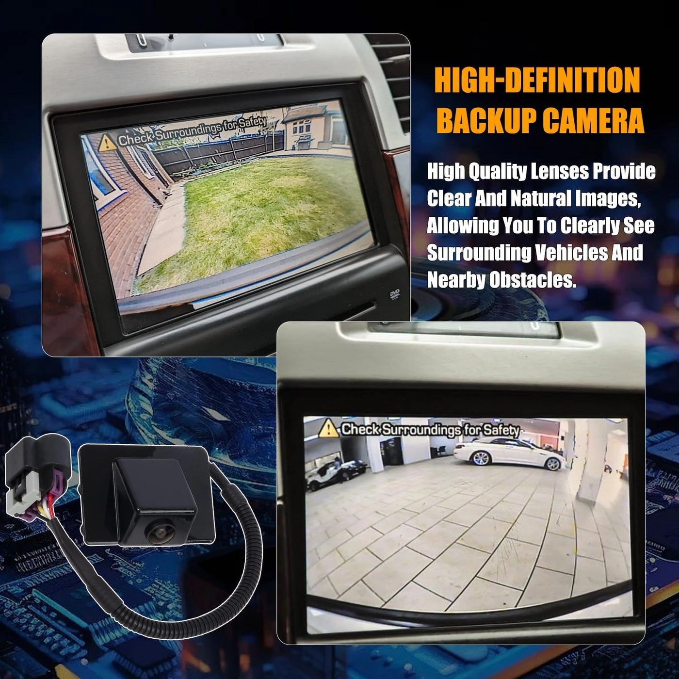 590-076 - Rear View Backup Camera 170° ultra-wide Waterproof