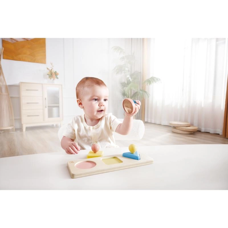 Wooden Montessori Mirror Shape Puzzle - 10M+ 3pcs