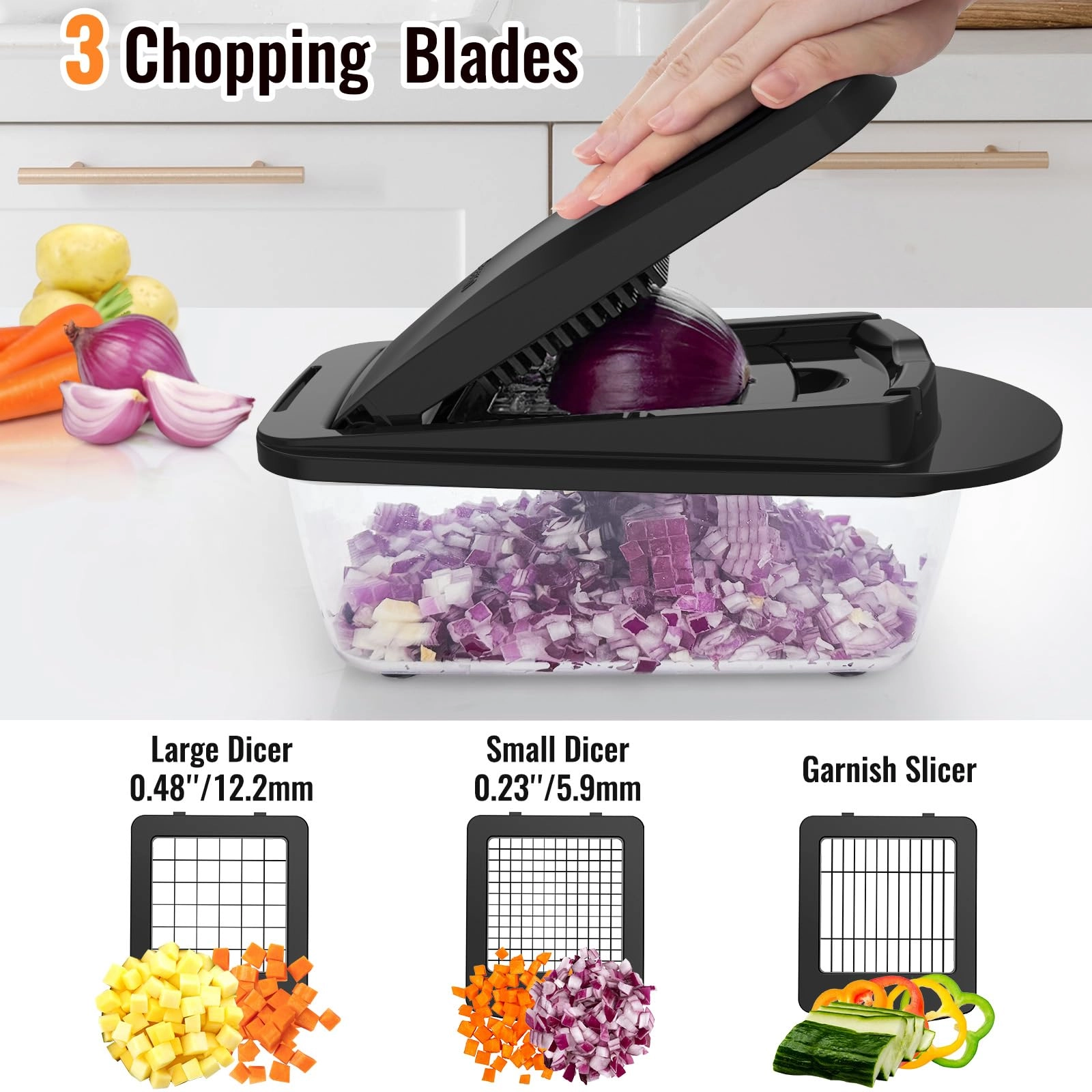 Vegetable Chopper - 17L 12 Blade