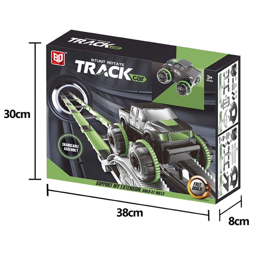 Stunt Roll-Over Rail Car - 54 pieces