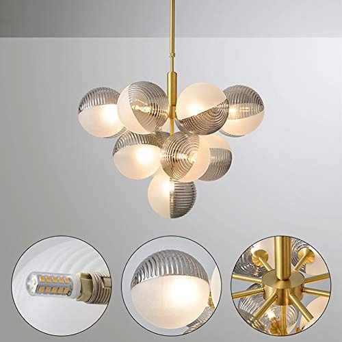 G9 Creative Bubble Globe Chandelier - 13 heads Smoky gray