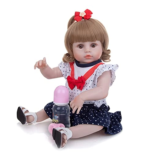 Reborn Baby Doll - 19 Inch Vinyl Yellow Dress Ages 3+