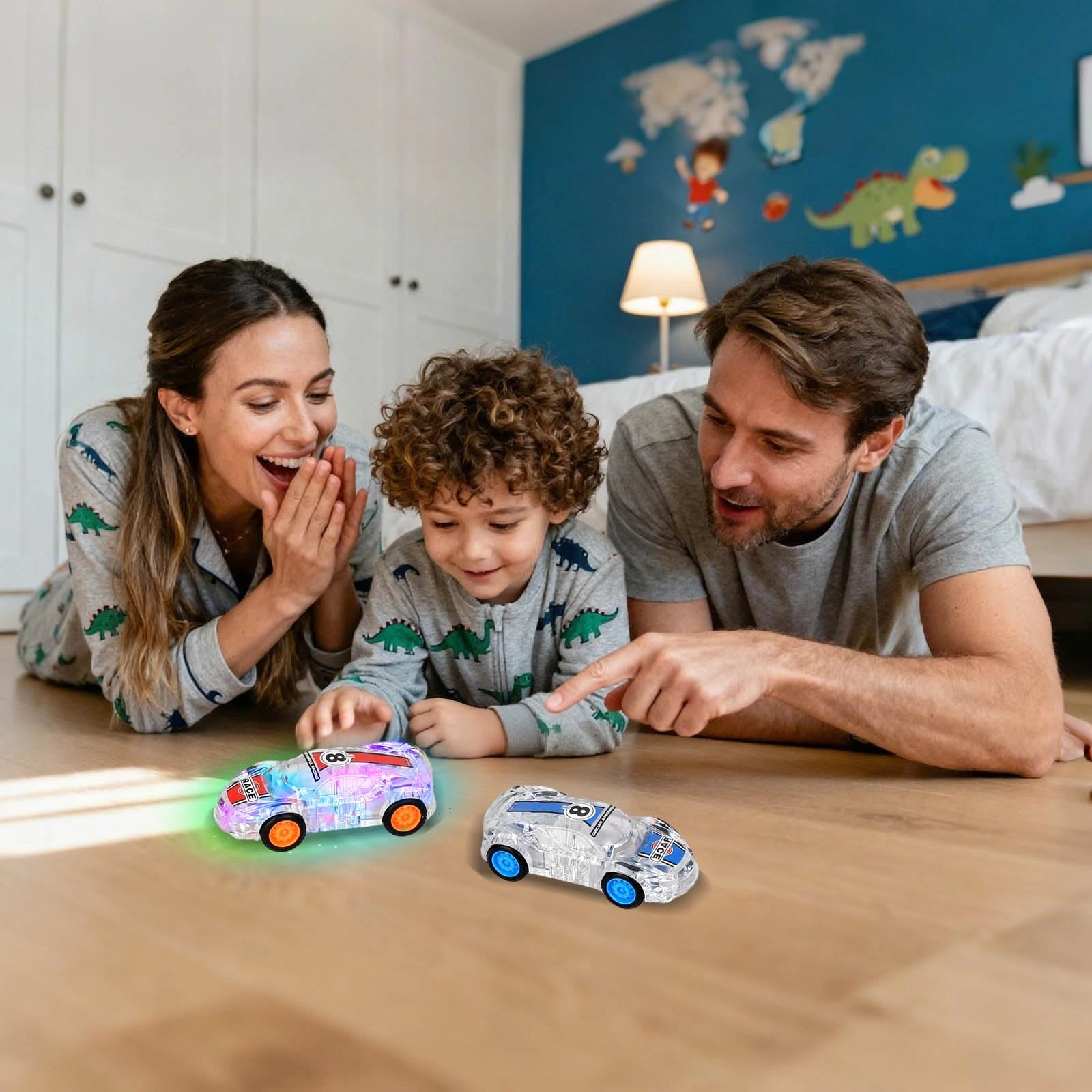 LED Light Up Pull Back Car - 2 pcs