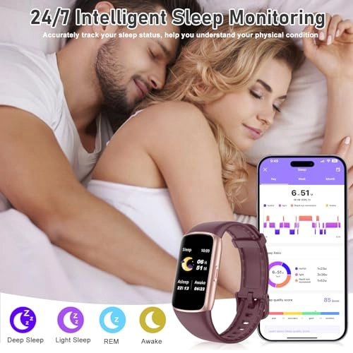 Fitness Tracker - 24/7 Heart Rate Blood Oxygen 1.47'' Waterproof