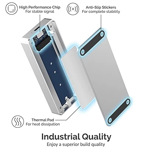 M.2 NVMe SSD Enclosure - USB 3.1 Gen2 NVMe M-Key M.2 2230/2242/2260/2280
