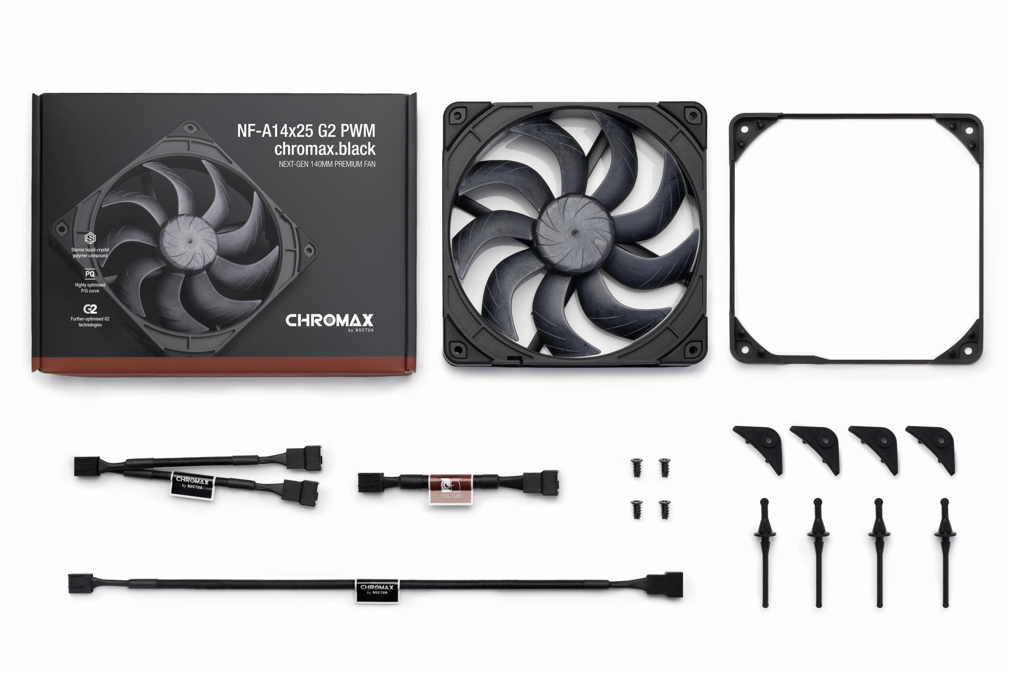 NF-A14x25 G2 PWM Sx2-PP - 2 fans 140mm