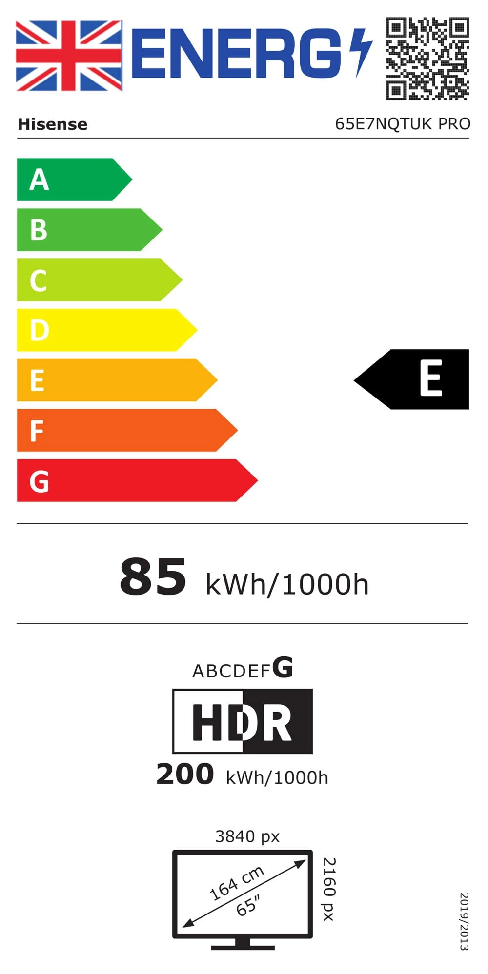 65E7NQTUK PRO - 65 Inches